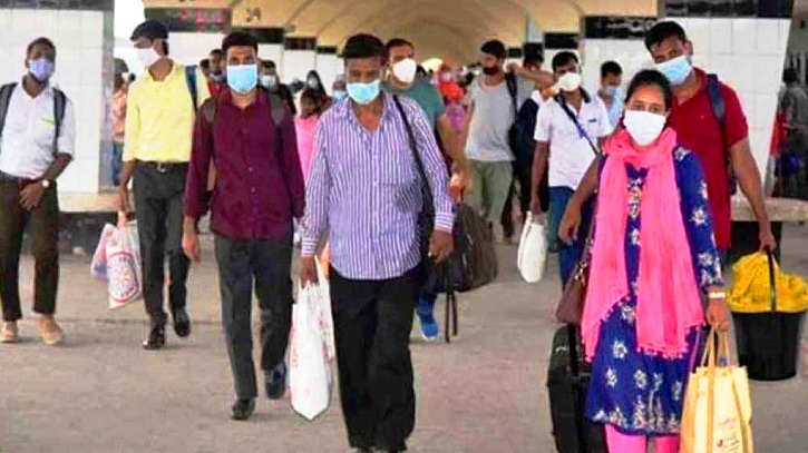 সবাইকে মাস্ক পরার অনুরোধ ঈদের ফিরতি যাত্রায়