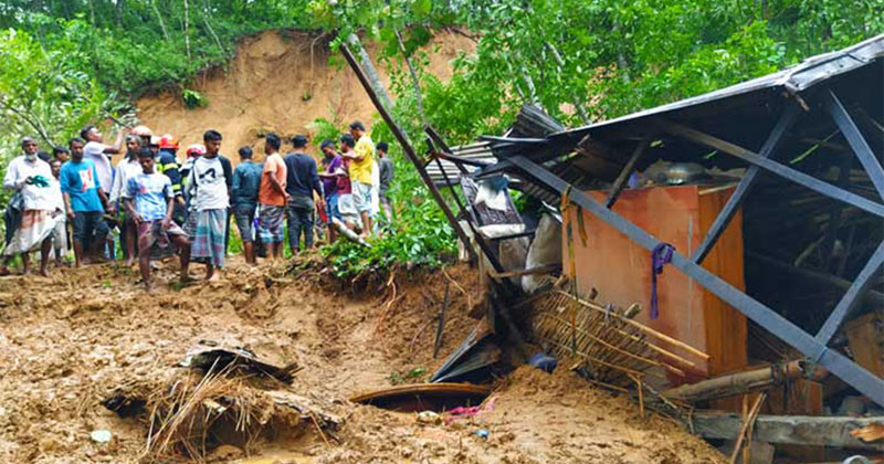 সিলেটে একই পরিবারের চারজন মাটিচাপা টিলা ধসে